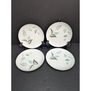 Valmont China Leaf Fantasy 6 1/4 Inch Dessert Plate Replacement Set of 4